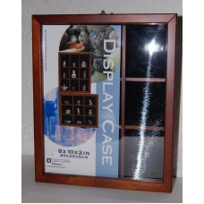 Wood Wall Curio Cabinet Shadow Box Display Case, Wall Mount 9 Cubicles 3 Shelves   173306139730